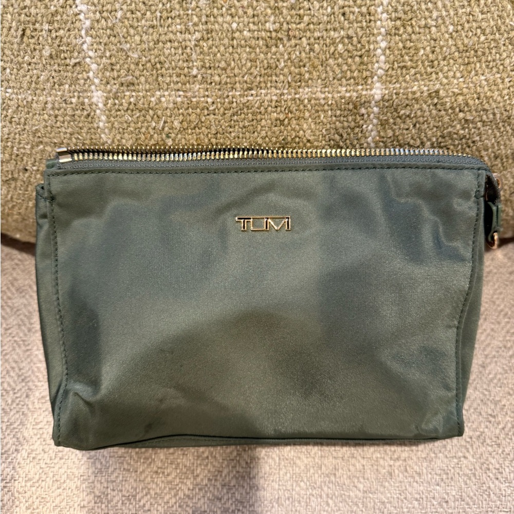 TUMI Green cosmetic Bag